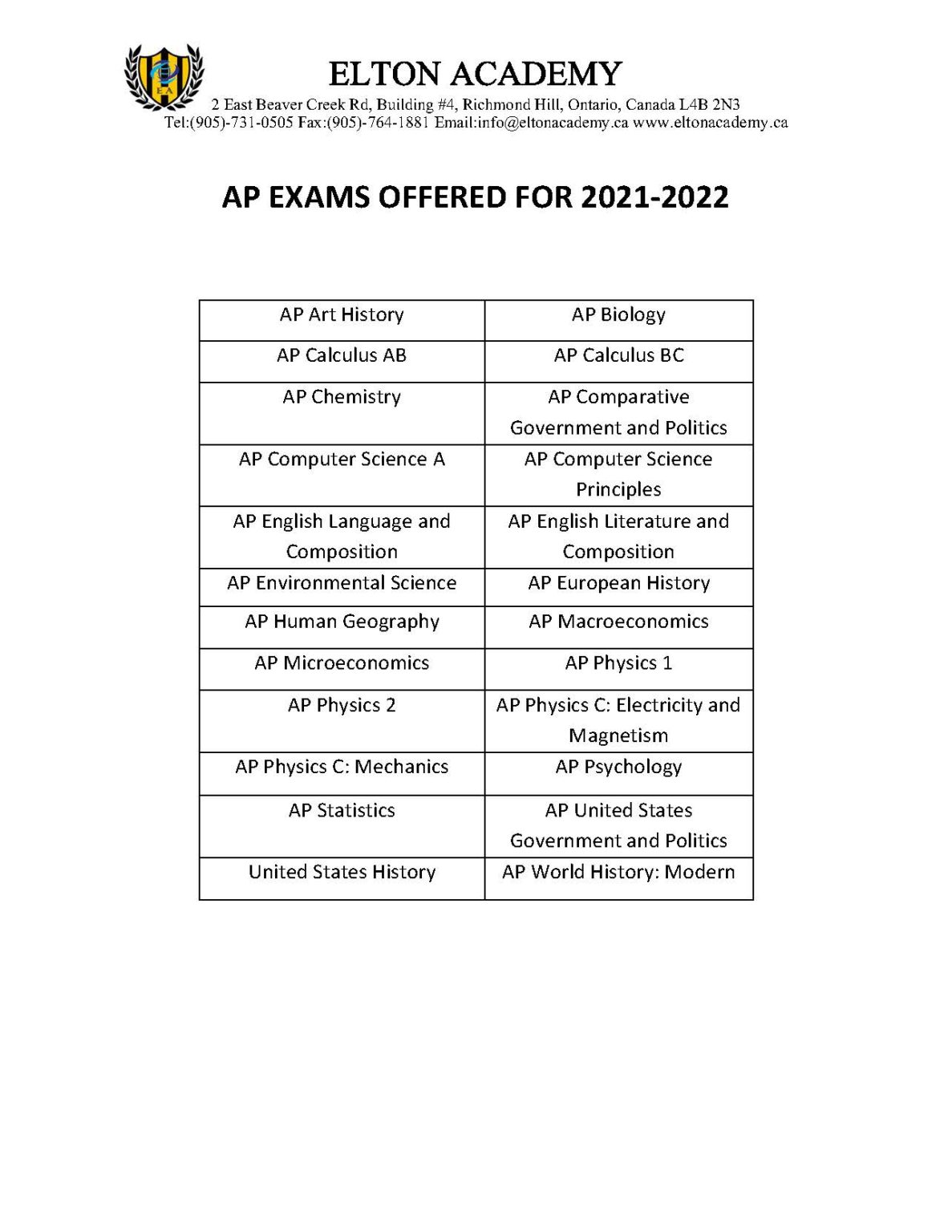 2024 AP 考试信息